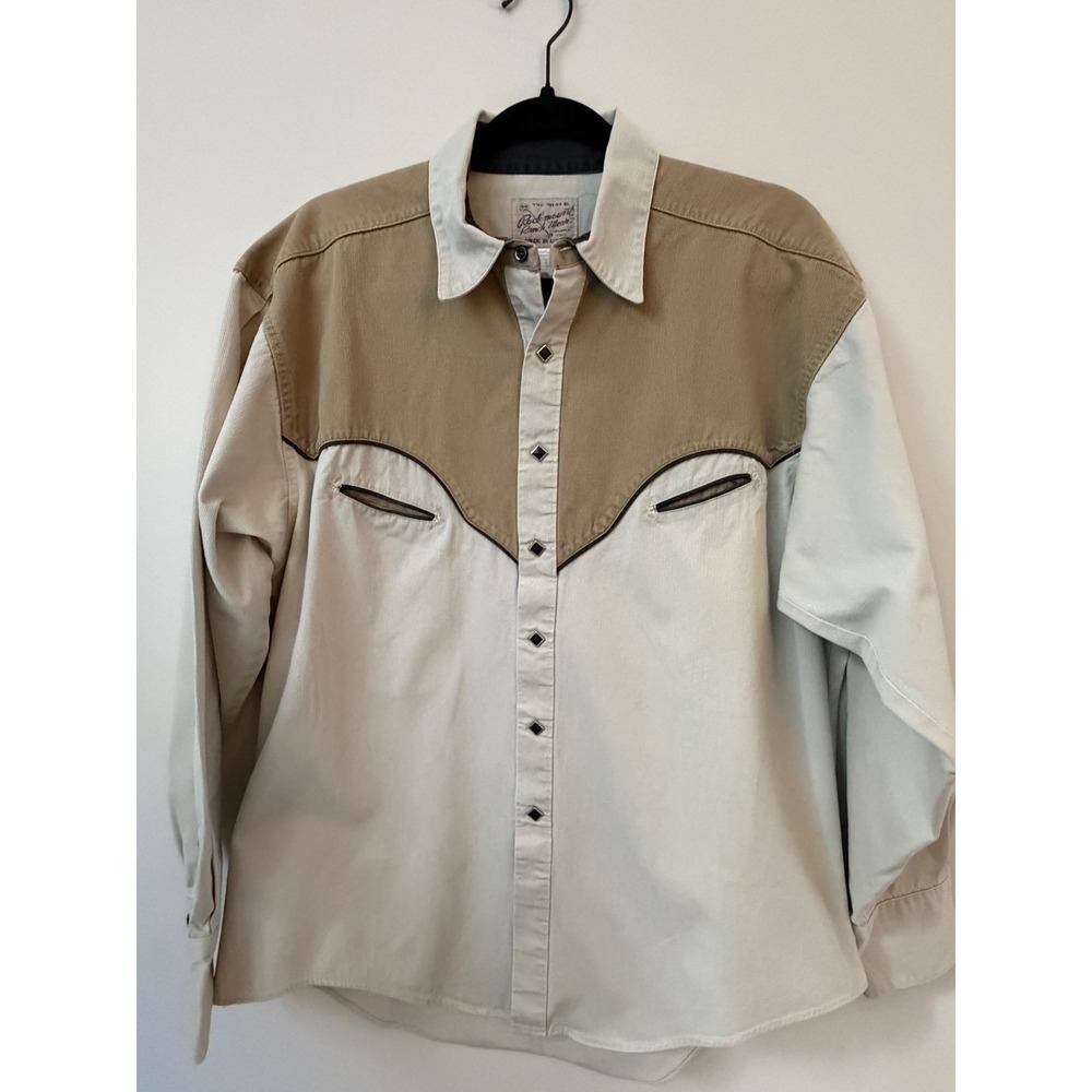 Vintage 90s Rockmount Ranch Wear Men's Medium Western Shirt USA Made Oversized